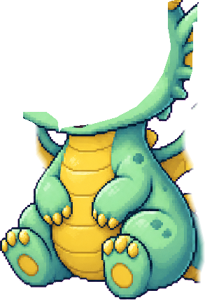 The WalkyCub pixel dragon
